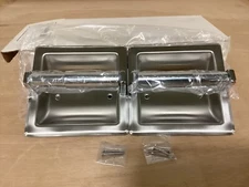 BRADLEY 5124 RECESSED DOUBLE ROLL SATIN STAINLESS TOILET TISSUE DISPENSER