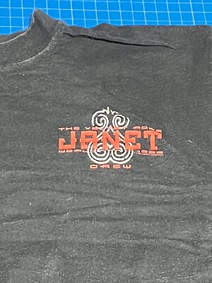 Janet Jackson Velvet Rope World Tour 98 Local Crew Shirt L Vintage Rare Original