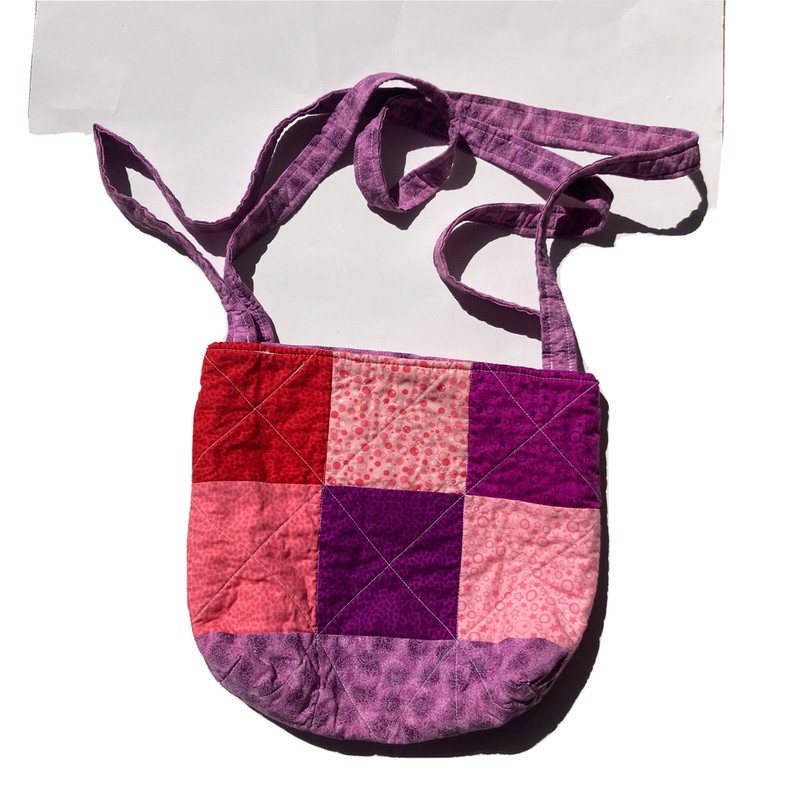 handmade machine quilted bag