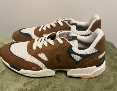 POLO RALPH LAUREN Men's Jogger Suede Mesh Sneaker Size