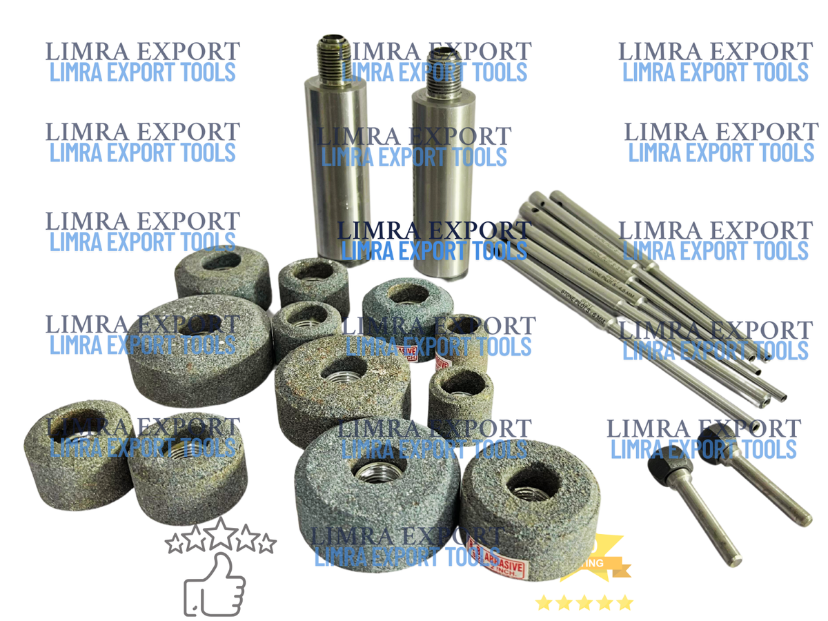B&D 12 Pcs Set With 6 Pcs Pilots Valve Seat Grinding Wheels Grey