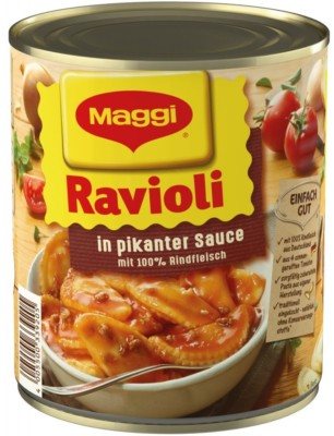 Maggi Ravioli in pikanter Sauce mit Fleischfüllung - 800 Gramm