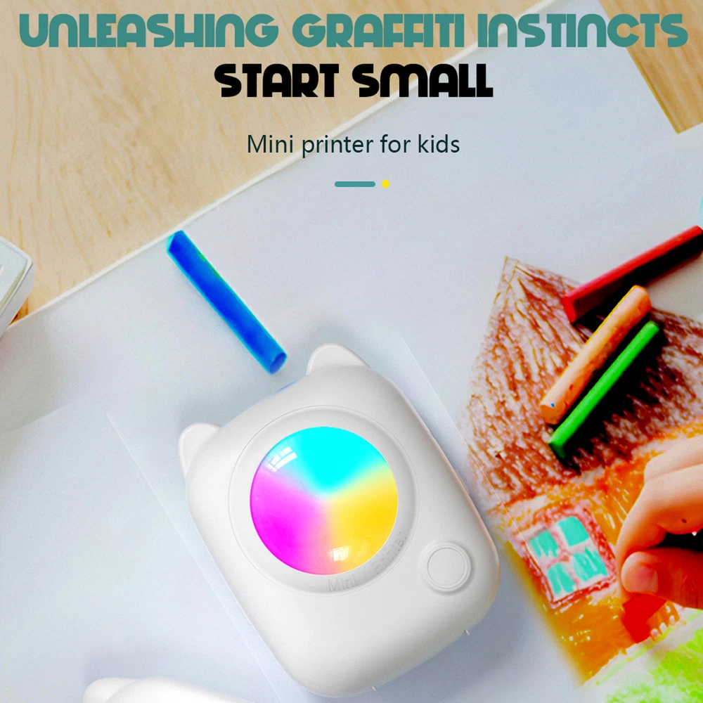 Portable Pocket Thermal Instant Photo Printer Label Maker F0E4