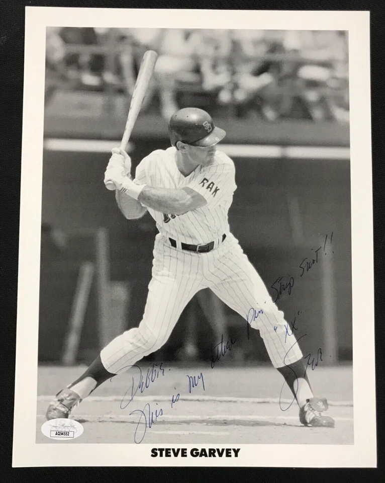 Steve Garvey Signed 8x10 B&W Photo JSA Cert w/COA MLB Dodgers/Padres '74 NL MVP! - Image 2 of 4