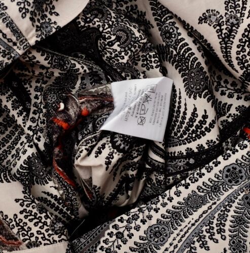 Givenchy Paris shirt sz 41 / Medium paisley butterfly print gray 2015