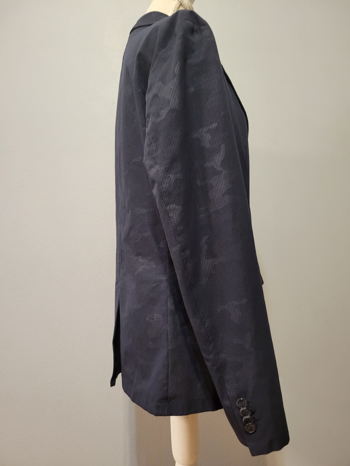 Zara large lightweight polyester navy blue camouf… - image 5