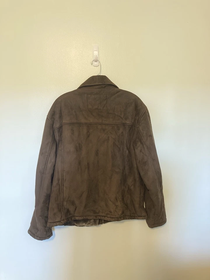 Chaqueta de Invierno Covington Para Hombre Mediana Marrón Forrada de Piel Sintética ACOGEDORA y CÁLIDA Foto 2 de 4