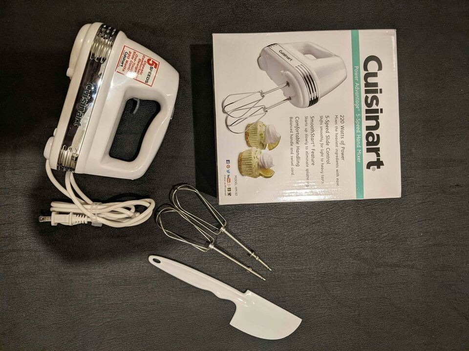 Cuisinart HM-50 Power Advantage 5 Speed Hand Mixer - White Cuisinart HM-50 Power Advantage 5 Speed Hand Mixer - White