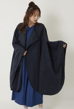 Blue Blue Japan rennes Wool Indigo Cape Size Small Women?s Navy
