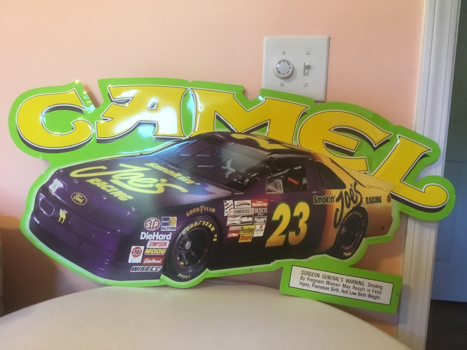 10 Camel Racing Metal Sign 1994 RARE IN NEAR MINT CONDITION. IN ORIGINAL CASE!!
