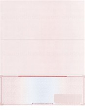 1000 "High Security" Computer Check Paper - Check on Bottom - Red/Blue Mazed