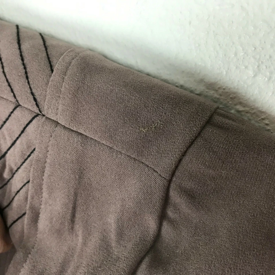 Blazer Bob Mackie Usable Art Taupe Cosido Talla XS Poliéster Spandex Foto 4 de 4