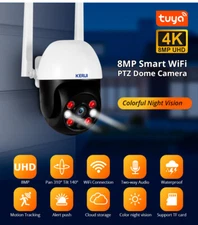 KERUI 5MP 8MP 4K PTZ WiFi IP Wireless Camera Tuya Smart Outdoor Home Security US