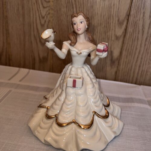 Lenox Disney Belle's Birthday Surprise Beauty & Beast Figure 5-1/8"H 853107 - Picture 1 of 14