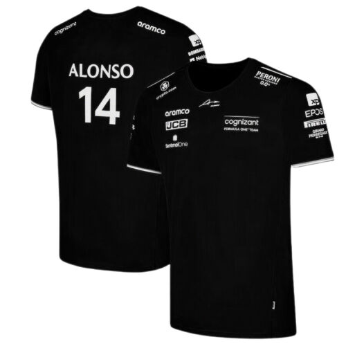 🏎 Camiseta Fernando Alonso Negra 👕 Aston Martin temporada 2023 ✅ - Imagen 1 de 3