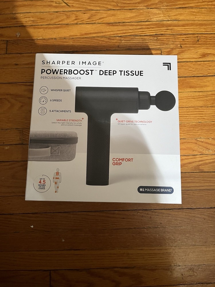 Sharper Image Deep Tissue Massage Gun with Percussion Therapy