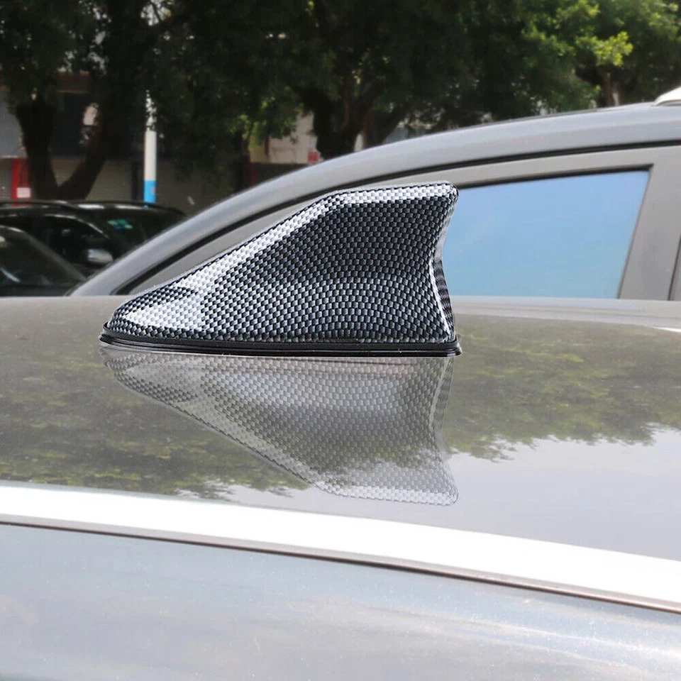 Car SUV Shark Fin Roof Antenna Radio AM/FM Signal Aerial Universal Carbon Fiber - Изображение 4 из 4