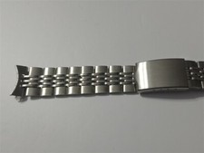 Bracciale subacqueo vintage NOS anni 60-70 19mm BAMBI estremità curve acciaio inox