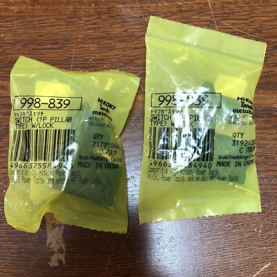 Two (2) Hikoki 998-839 1P Pillar Type Switch with Lock. New in Package. 988839