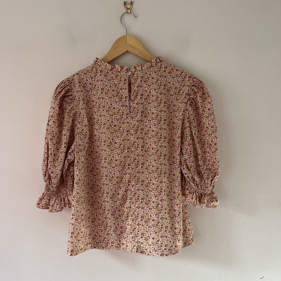 River Island Multicoloured Ditsy Floral Puff Sleeve Blouse Cottagecore