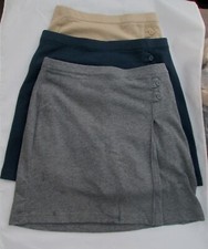 Lands' End Girls skort Uniform Khaki Navy Blue gray 10 14 16 NEW yellow
