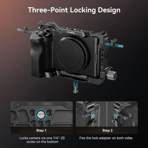 Gabbia fotocamera SmallRig ZV-E1 con impugnatura in silicone per fotocamera mirrorless Sony ZV-E1 - Foto 2 di 9