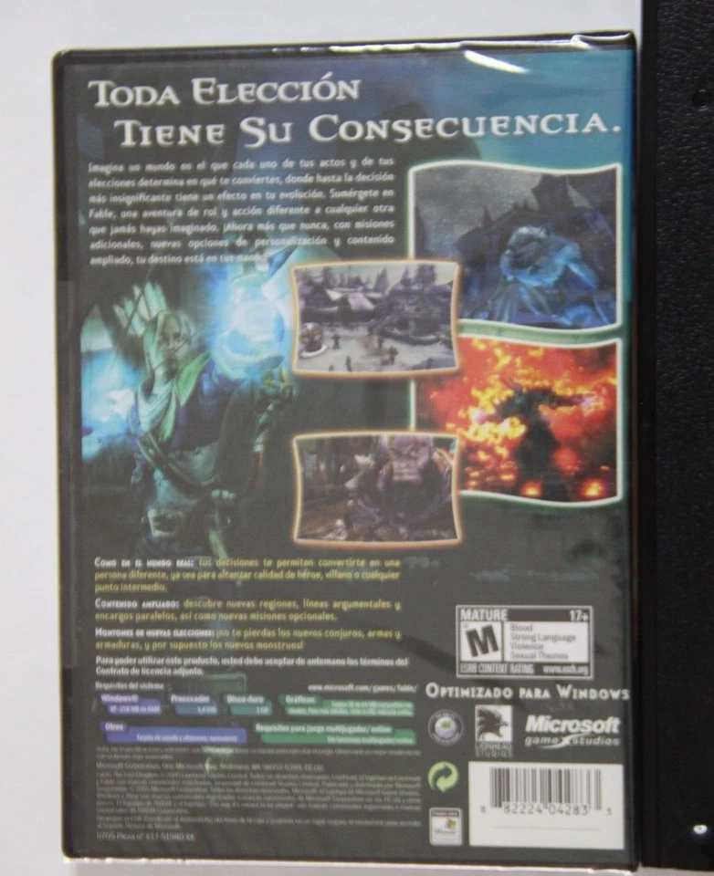 Fable The Lost Chapters  PC/CD Rom * Brand New * Box in Spanish - Image 2 of 2
