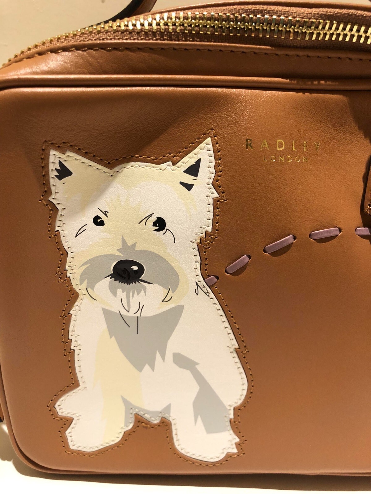 RADLEY AND FRIENDS SMALL ZIP TOP CROSSBODY BAG IN BROWN eBay