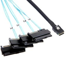 2Pack Mini-SAS to SAS-Cable 0.5M SFF-8087 to SAS-SFF-8087 to SFF-8482-SAS wit...