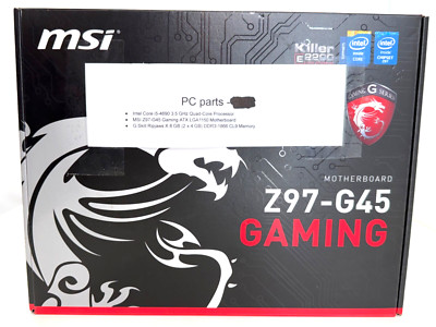 MSI Z97 ATX Motherboard Z97-G45 GAMING, LGA 1150 DDR3 ATX DVI SATA3 USB3.0 4K