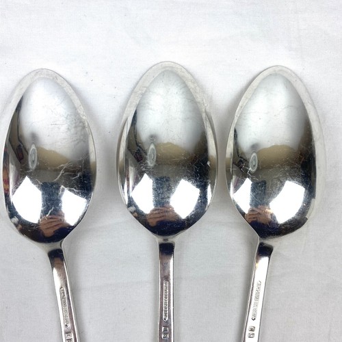 1847 Rogers Bros 1930s "Her Majesty" Silverplate Set of 3 Soup Tablespoon Spoons - Picture 5 of 7