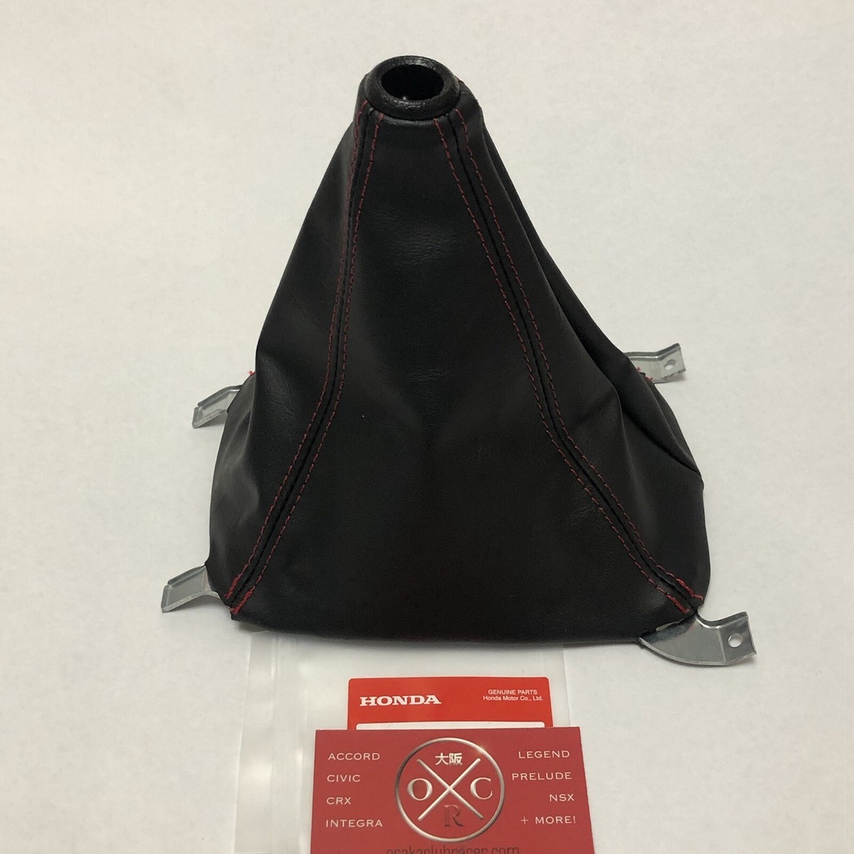 New OEM EK9 Honda Civic Type R Shift Boot Black Red Stitch 96-00