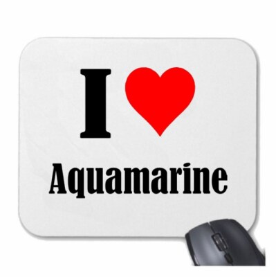 MOUSEPAD Mauspad I Love Aquamarine Ich Liebe Aquamarine