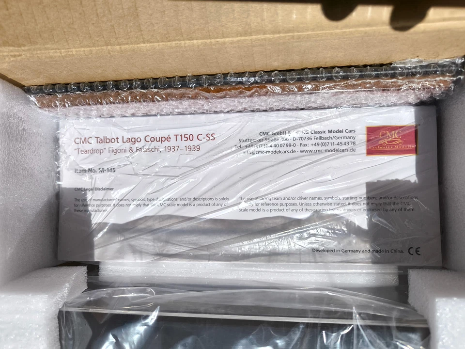 1/18 CMC Talbot Lago Coupé T150 C-SS Teardrop Exhibition Diorama CMC A-018 - Photo 2/4