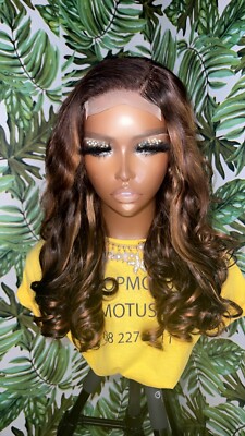 Transparent Light Brown Lace Front Wig, Human Hair Wig, Pre Plucked
