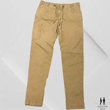 Bylt Men’s Pants L 32x32 Tan Weekender Cargo Drawstring Straight Leg Athleisure