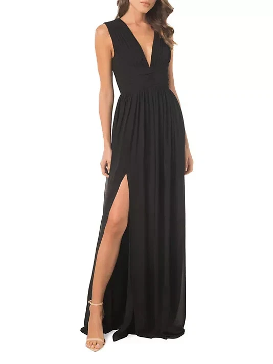 strapless open back dress Dress The Population Sierra Fit & Flare Dress
