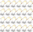 FREELICHT 24-pk 6” 5CCT Ultra-Thin LED Recessed Ceiling Light with Junction Box