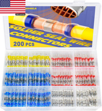 200PCS Solder Seal Wire Connectors- Heat Shrink Wire Connectors-Heat Shrink Butt