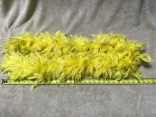 Yellow Feather Boa with Silver Tinsel Accents 60" Long 7" Wide 74 Grams