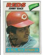 1977 Topps Baseball - Johnny Bench #70 - Hall of Fame Player - EX+ Condition