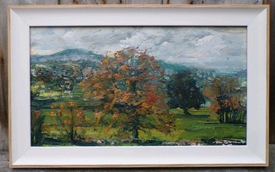 Middleham, Spennithorne, Wensleydale Gemälde/Tafel, SIGNIERT Yorks.Dales 43 x 27 cm