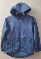 Columbia Jacket Kids Size S Small Blue Hooded Full Zip Pockets EUC