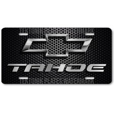 Chevy Tahoe Novelty Auto License Platetag - Graymesh Image On Flat Aluminum