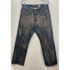 Guess Premium Distressed Dark Wash Fade Straight Fit Jeans Men 34x32 Mexico