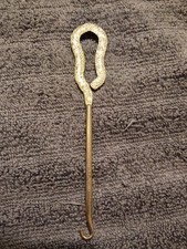 Vintage Ornate Art Deco handle 5.25  Shoe Boot Button Hook Metal