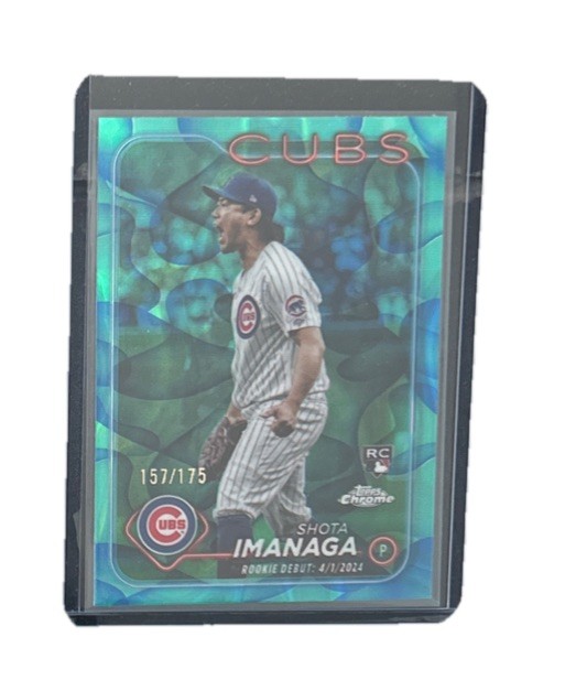 2024 Topps Chrome Update Shota Imanaga USC95 AQUA BLUE #157/175 RC - Cubs 