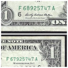 🇺🇸 ERROR 1969 $1 ATLANTA ♚♚MISMATCHED SERIAL NUMBER♚♚ HARD TO FIND