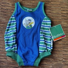 Vintage Healthtex NWT Romper Hippo Baseball Embroidered 0-3 Months