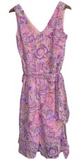 Vintage Amanda Lane Shift Dress Pink Paisley Spring Wedding Fairy Party MIDI 8